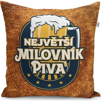 Polštář Sablio Polštář Největší milovník piva: 40x40 cm
