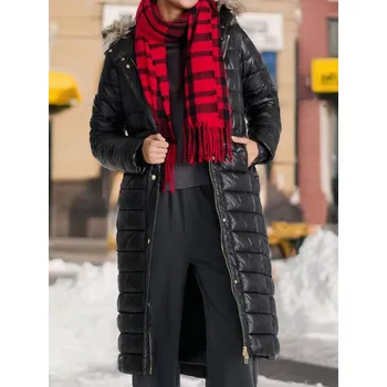 Dámský kabát Sinsay - Zateplený kabát s kapucí - černá - ZU014-99X - ZU014-99X-XXS-1