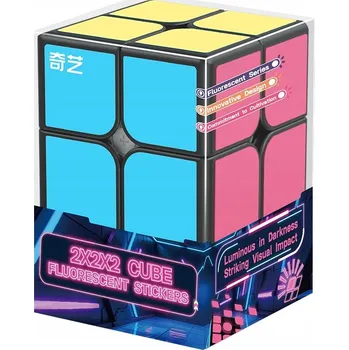 Hlavolam QiYi 2x2 s fluorescenčními nálepkami