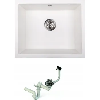 Granitový dřez Jednokomorový dřez Brenor granit bílý