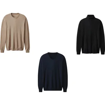 Pánský svetr esmara Men Pánský svetr s kašmírem, hedvábím a merino vlnou Černá S (44/46)