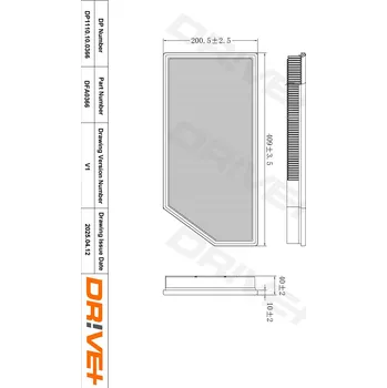 Vzduchový filtr Vzduchový filtr DRIVE+ DP1110.10.0366
