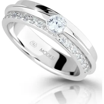 Prsten Třpytivý stříbrný prsten se zirkony M16020 Modesi / Obvod: 50 mm - 50 mm