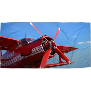 Osuška Sablio Ručník Červené letadlo - 30x50 cm