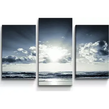 Obraz Sablio Obraz - 3-dílný Pohled na moře - 75x50 cm