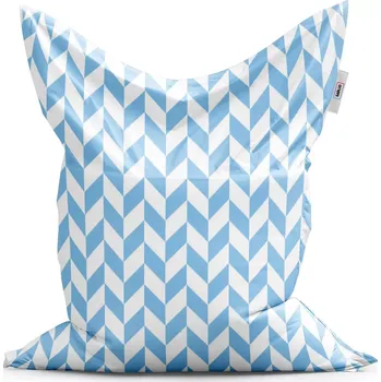 Sedací pytel Sablio Sedací vak Classic Modrobílé kosodélníky - 150x100 cm