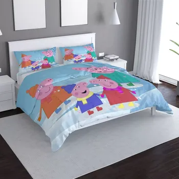 Povlečení Sablio Povlečení Prasátko Pepina Rodina - 140x200 / 90x70