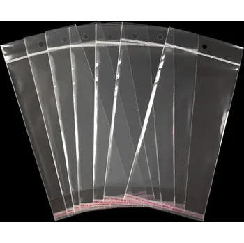 Obalový materiál PP sáček s lepicí klopou a závěsem 11x20 cm Varianta: transparent, Balení: 16000 ks