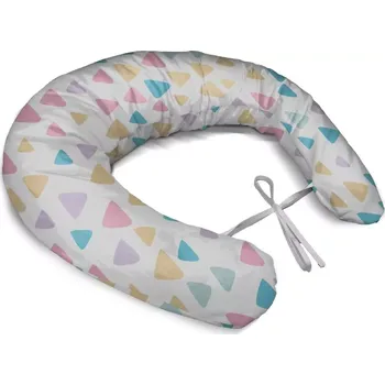 Polštář Sablio Těhotenský polštář Barevné trojúhelníčky