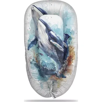 Hnízdečko pro miminko Sablio Hnízdečko pro miminko Akvarelová velryba