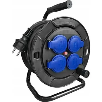 Napájecí kabel Prodlužovací Kabel na bubnu sapro 15 m 4 ks zásuvek modrý