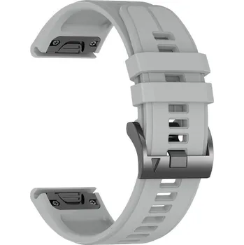 Ostatní příslušenství k chytrým hodinkám VSECHNONAMOBIL 128346 SILICONE Vyměnitelný řemínek QuickFit pro Garmin - šířka 22mm světle šedý