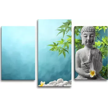 Obraz Sablio Obraz - 3-dílný Buddha - 75x50 cm