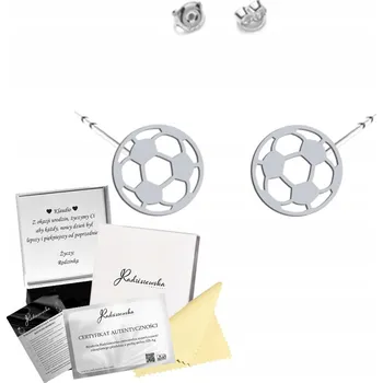 Náušnice Fotbalové Náušnice stříbro s rhodiem