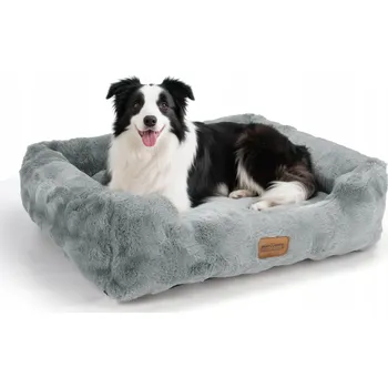 Pelíšek pro psa Pelíšek pelíšek pro psa , měkký plyš, šedá, 75×65x20cm, teplá Nobleza