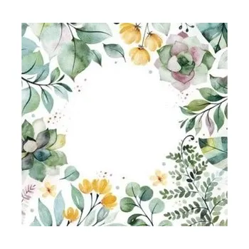 Papírový ubrousek Ubrousky Listy 20ks 33x33cm narozeninové Floral Boho Jaro Party