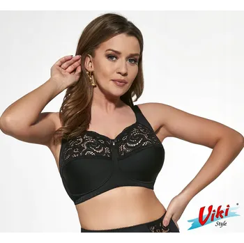 Podprsenka Viki Polovyztužená podprsenka bez kostic Nina 583 černá 80D