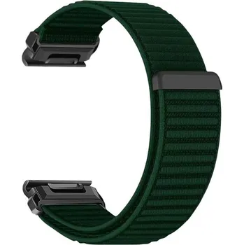 Ostatní příslušenství k chytrým hodinkám VSECHNONAMOBIL 128363 NYLON RYCHLOUPÍNACÍ Vyměnitelný řemínek pro Garmin - šířka 22mm tmavě zelený