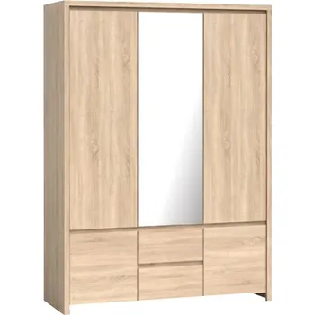 Šatní skříň Skříň Kaspian - Black Red White - BRW Dub Sonoma 154x211 cm