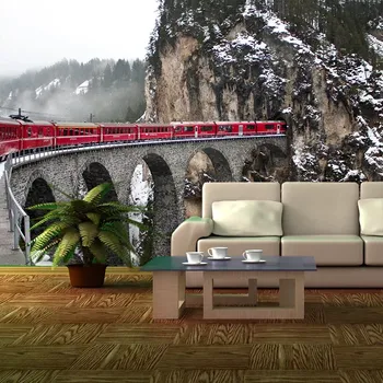 Tapeta Sablio Tapeta Vlak na mostě 2 - 125x75 cm