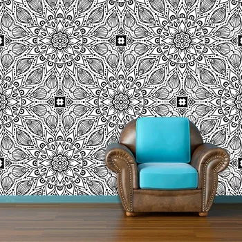 Tapeta Sablio Tapeta Bílé mehendi - 125x75 cm