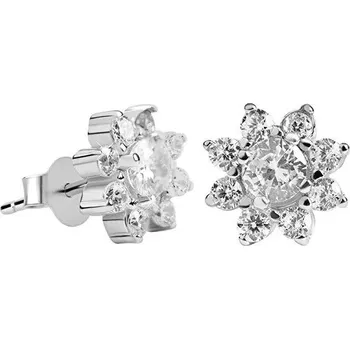 Náušnice Beneto Stříbrné náušnice kytičky pomněnky AGUP1170