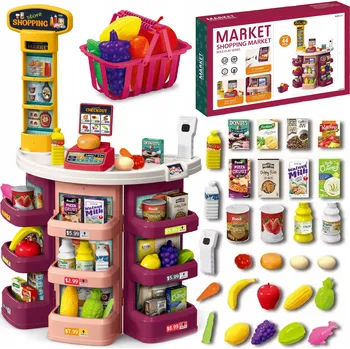 Hra na obchod SUPERMARKET OBCHOD PRO DĚTI POKLADNA VÁHA KOŠÍK MATADI PŘÍSLUŠENSTVÍ KOŠÍK