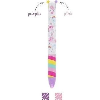 Dvoubarevná propiska Legami ClickClack - Unicorn