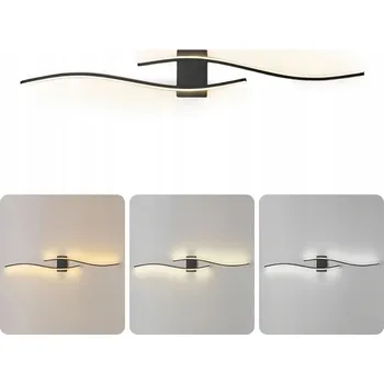 Nástěnné svítidlo Nástěnné svítidlo AjieQaQ černé, integrovaný LED zdroj 27 W