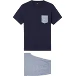 Pánské pyžamo CELIO GIPYSHORT L Tmavě modrá, Modrá