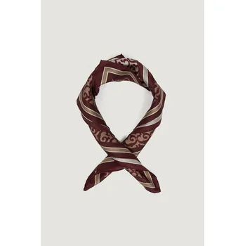 Šátek ŠÁTEK GANT G PRINT SILK SCARF PLUM WINE