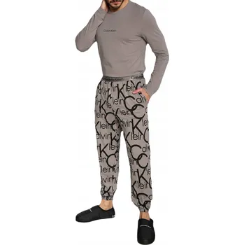 Dámské oblečení Calvin Klein pánské pyžamo NM2178E 6NT dlouhý rukáv velikost S