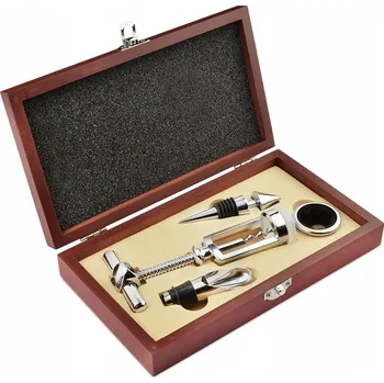 Sada na víno Merlot 17569 hnědá 230x130x45 mm