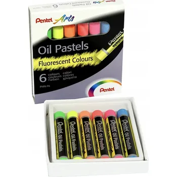 Kresba Olejové pastelky olejové pastelky 6 fluorescenčních barev PENTEL PHN-F6