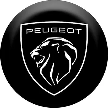 samolepka Panacea Pryskyřicové samolepky středy kol Peugeot černá - 4ks