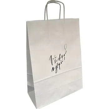 Dárková taška Be Nice Dárková taška Všechno nejlepší - bílá