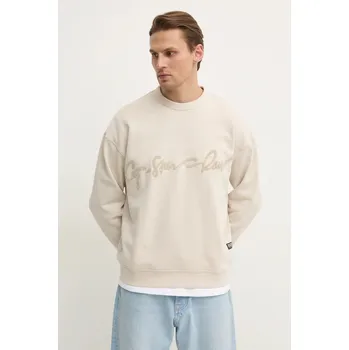 Pánská mikina Bavlněná mikina G-Star pánská, béžová barva, s aplikací, D25134-D257 D25134.D257 01X, vel. S