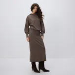 Reserved - Šaty s příměsí vlny - kávová - 376HK-84M - 376HK-84M-XL