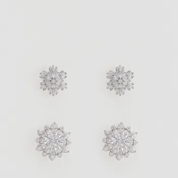 Souprava šperků Reserved - Souprava náušnic se zirkony - stříbrná - 707IL-SLV - 707IL-SLV-ONE