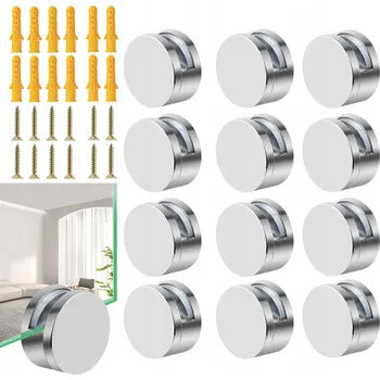 Zrcadlo DRŽÁK NA ZRCADLO KLIPY ZRCÁTKA PRO SADU PRO UPEVNĚNÍ NA STĚNU 12 Ks