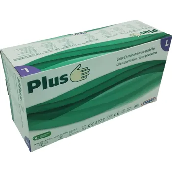 Vyšetřovací rukavice Sänger Plus jednorázové latexové rukavice nepudrované chlorované 100 ks