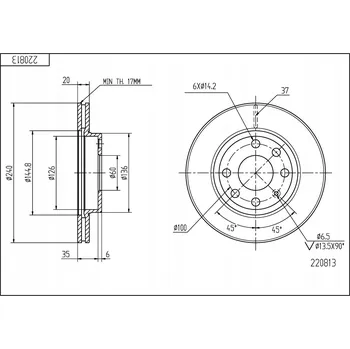 Brzdový kotouč Brzdový kotouč Hart 220 813