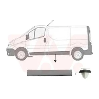 Lišta karosérie Ozdobná / ochranná lišta, boční stěna VAN WEZEL 4396405