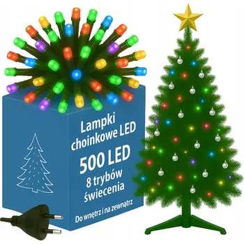 Vánoční dekorace Lampki Choinkowe Vánoční světýlka VENKOVNÍ VNITŘNÍ Multikolor 500 LED