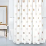 Sprchový závěs do koupelny 180x200 Čtverce béžové