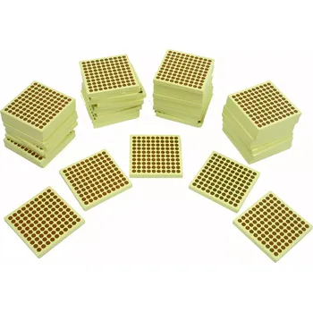 Dřevěná hračka Moyo Montessori 45 kusů dřevěných stovkových čtverců