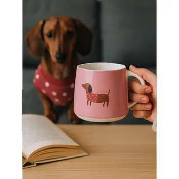 Sinsay - Hrnek s jezevčíkem - pastelová růžová - 215GI-03X - 215GI-03X-ONE