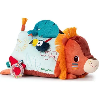 plyšák Lilliputiens textilní hračka s aktivitami a zrcátkem Lev Jack