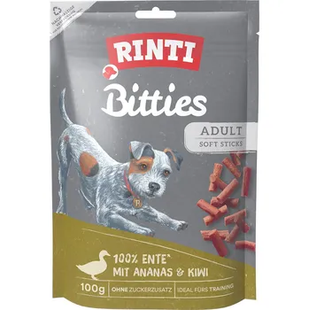 Pamlsek pro psa 100g RINTI Extra Mini Bits - kachna s ananasem & kiwi