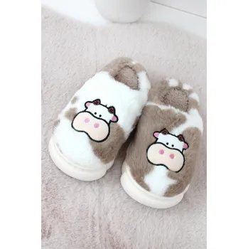 Dámské pantofle DoAndBe Domácí papuče Kravičky 5811BR Velikost: 39